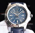 Perfect Replica New Swiss Breitling 44mm Chronomat Colt Automatic Blue Leather Strap Watch